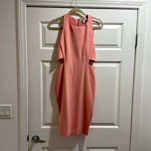 Elizabeth & James salmon pink cut out dress